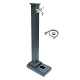 Fonderia Bongiovanni | Fontana a Colonna | Modello Panarea | per Casa Giardino | con Impianto | con Rubinetto Ottone Lucido | fontana da giardino esterno | Fontanella con Vasca da Giardino