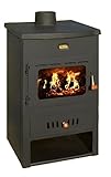 Prity K1CPW8 - Stufa a legna in ghisa, con rivestimento ad acqua e caminetto