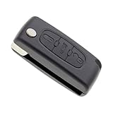 Jongo - Guscio Chiave senza Lama Compatibile con Citroen C5, Jumpy 3 e Peugeot 207 , 307 , 308 e Expert 3 | CE0523 (modello Delphi) | Custodia Chiave Plip Macchina Furgone Telecomando 3 Pulsanti