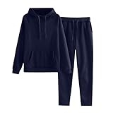 Tuta Sportiva Donna Completo Y2k Casual Tute Da Ginnastica Elastico Sportiva Larghi Felpa Con Cappuccio E Pantaloni Con Tasche Fitness Completi Tute Invernale Ginnastica Palestra Set Completo