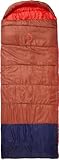 McKinley Camp Comfort II 10, Sacco a Pelo Unisex Adulto, Red Rust/Navy Dark, 225 x 80 cm
