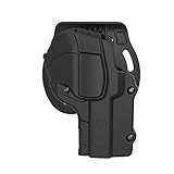 OMITAC Fondina Beretta 92 Paddle Holster OWB per Beretta 92 FS 92 98 fs Fondina Militare Pistola Polimero Fondina Tattica Esterno Cintura Aperta Carry Paddle Belt Holster per Beretta 92 Destro Nero