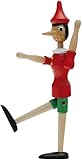 Marionetta pinokyo pinochio in Legno Altezza 40 cm o 30 cm, Multicolore (40 cm)