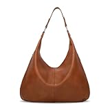 Borse Tote a Mano da Donna, Borsa a Tracolla Donna in Pelle PU con Cerniera, Borse Donna da Spalla Semplice Grandi Capacità Moda Tote Bag Hobo Bag, per scuola, lavoro, viaggi, uso quotidiano (Marrone)