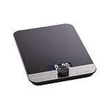 KitchenAid Bilancia da Cucina Digitale in Vetro Temperato per Ingredienti Liquidi e Secchi, Capacità Massima di Pesatura 5000 g/5000 ml