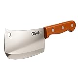Mannaia da Cucina Professionale 29 cm – Lama Acciaio Inox Ultra Affilata, Manico Ergonomico in Legno, Coltello Macellaio/Cleaver per Carne, Ossa e Verdure