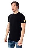 DSQUARED2 tshirt nera patch gialla - m, nero