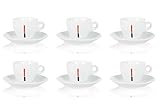 Kimbo - Set di 6 tazze da cappuccino, collezione Bar