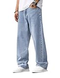 LuminBlaze Baggy Jeans Uomo Y2K Streetwear Vintage Jeans Loose Fit Pantaloni in Denim Jeans Larghi Uomo e Taglio Dritto