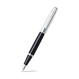 Sheaffer - Penna stilografica, serie 300, canna nera con finiture placcate cromo, nero
