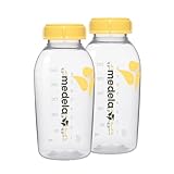Medela Set Biberon da 250 ml senza BPA, Set con 2 Bottiglie per Estrarre, Conservare e Somministrare il Latte Materno, Design Resistente e Sicuro per Congelatore e Frigorifero