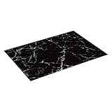 5five - tavola di vetro decorativa 40 x 30 marmo nero
