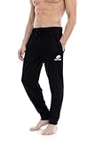 Lotto pantalone tuta uomo in felpa ESTIVA, offerta per 1-2 pezzi, pantaloni felpa uomo leggeri (1 PEZZO NERO, XL)
