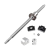GooEquip Kit vite a sfera SFU1605 800mm vite a ricircolo di sfere anti-gioco 800mm e dado, supporto BK12 BF12, Alloggiamento dado DSG16H, e accoppiamento 6,35 * 10 mm per macchina CNC