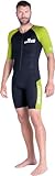 CRESSI Tiburon Man Shorty Wetsuit 2mm - Muta Shorty Uomo realizzata in Neoprene Ultra Stretch 1.5/2mm e Elastane, Nero/Fluo Lime, XXL/6
