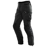 Dainese - Ladakh 3L D-Dry Pants, Pantaloni Moto Touring, 3 Strati Impermeabili, Layer Termico Removibile, Pantaloni da Moto per Uomo, Nero/Nero, 52