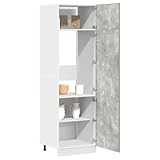 ShGaxin Mobile per Frigo Grigio Cemento 60x57x207 cm Legno Multistrato-856124