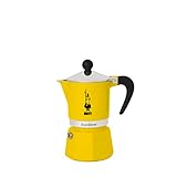 Bialetti Rainbow Caffettiera Colorata, Alluminio, Giallo, 1 Tazza