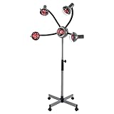 Asciugacapelli a infrarossi 3 in 1 Orbiting, 750 W, grande asciugacapelli agli ioni con cappuccio, dispositivo di essiccazione rotante, riscaldatore da parrucchiere con ruote universali, per