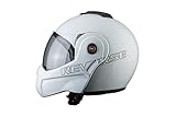 BHR Casco Modulare Moto 807 REVERSE | Casco Moto Integrale Omologato ECE con funzione Flip-Up 180° | Casco Moto Modulare Uomo & Donna con Sgancio Micrometrico | BIANCO | S