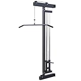Gorilla Sports® Stazione LAT Machine - Montaggio a Parete, Carico Massimo 300 kg, incl. Lat Pull Bar e 2 Chiusure a Molla - Pulldown Cavo, Macchina per Cavi, Cable Tower, Allenamento, Palestra