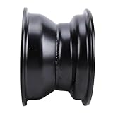 CFTGIW Cerchione ATV 16x8-7 Cerchio in Acciaio 7 Pollici 3 Fori per Bulloni per Kazuma Quad Go Kart ATV UTV off Road con Design Ampio Presa Migliore (Black)