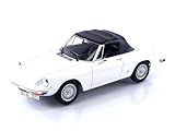 Norev- Alfa Romeo 2000 Spider 1978 White 1:18 Miniatura, Multicolore, 1/18e, 187882