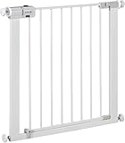 Safety 1st Secure Tech Metal Cancelletto Di Sicurezza In Metallo Per Bambini, Porte, Scale, Vani Con Apertura 73-80 Allungabile Fino A 136 Con Estensioni Vendute Separatamente, In Metallo Bianco
