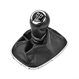 Fauhapyway Pomello del cambio manuale a 5 marce, con ghetta di ricambio per Opel Corsa E Adam modelli 2015-2019, nero