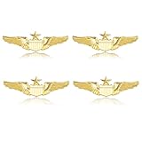 SUPERFINDINGS Spilla Pilota Ala Oro in Lega Metallo Air Force Distintivo Aliante per Cappello Camicia Uniforme