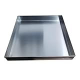 Vaschetta di scarico della condensa in acciaio inox, altezza 5 cm, anti-perdite, per condizionatore d'aria, recupero dell'acqua, vassoio per vaso per piante (90 x 10 cm) e versatile
