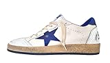 Golden Goose Scarpe Sneakers Uomo Vintage Ball Star 10327 Bianco-Blu (Numeric_41)