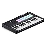 Novation Launchkey Mini 25 [MK4] — Controller MIDI USB portatile a tastiera da 25 tasti mini, con integrazione per DAW. Modalità Accordo e Scala, drum pad, arpeggiatore. Software creativi inclusi