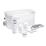 Aquamatix Pompa Doccia 250W Trituratore Pompa Maceratore 8m Distanza di pompaggio verticale 100L/min per docce, lavandini 2 ingressi