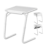 ECOVELO Tavolo Pieghevole Multiposizione Ausiliario Multiuso Tavolino per Letto e Divano con 6 Livelli di Altezza e 3 Angoli Pieghevole