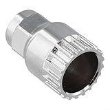NbgrvB Strumento di rimozione del movimento centrale della bicicletta, 20 denti, foro quadrato, compatibile con chiave a ruota libera in acciaio, compatto, leggero, strumento di riparazione per la