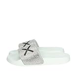 SUN68 Ciabatte Slippers Logo Strass X35205 Bianco 39