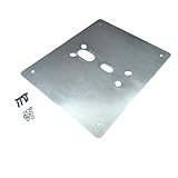 PREFER - Piastra Toppa di Sicurezza per Basculante/Garage – Piastra Interna di Rinforzo in Acciaio Zincato 275x300 mm, Spessore 2 mm