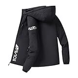 HGABSCKC Men's Puffer Jacket Avi.ci, Trapuntato Caldo Spesse, Ideale per escursioni all'aperto, campeggio, alpinismo, escursioni(Black,L)