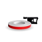 Wheel Stripes Strisce Adesive per Cerchi Moto con Applicatore, Rosso Race, 7 mm x 7 mt