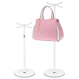 Mordx 2 Supporti per Borse in Metallo, da Appendere Con Quattro Ganci, Supporto per Display Regolabile, Espositore per Borse, Organizer per Ganci (Bianco/2 pezzi)