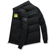 MGTERN Puffer Jacket Uomo Jo-hn d.eere, Cotone Slim con Giubbotto, Cappotto da Lavoro Outdoor, Giacca(Black,M)