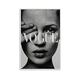 Chimosheji Poster di Kate Moss, poster alla moda in bianco e nero, decorazione artistica per stanze, 30 x 45 cm, senza cornice, stile