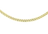 CARISSIMA Donna 18 ct Oro Giallo 0,6 mm Collana Curb Taglio Diamante di Lunghezza 46 cm/18 pollici