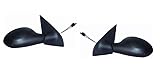 Set 2 Specchio Specchietto Retrovisore Esterno Destro e Sinistro Compatibile Per Lancia Ypsilon da 1996 a 2003 Meccanico Nero