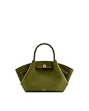 JW PEI Donna Hana Mini Borsa A Tracolla In Finta Pelle Scamosciata - Verde Oliva Scuro