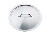 Pentole Agnelli Inox Coperchio con Ponticello, Argento, 60 cm