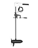 VEVOR Motore Elettrico per Barca da Pesca alla Traina, Motore Fuoribordo 12 V, Spinta 55 libbre, Motore per Barca 8 Velocità con Indicatore di Batteria per Kayak, Barche da Pesca Acqua Dolce/Salata