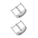 PartyKindom 2pezzi Fibbia Per Orologio in Acciaio Inossidabile Cinturino Di Ricambio Parte Di Fibbia Per Cinturino Accessori Per Orologio Facile Da Installare e Rimuovere