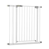 hauck Cancelletto di Sicurezza per Bambini Open N Stop KD incl. Estensione da 9 cm - Cancelletto per Bambini da 84 a 89 cm - Fissaggio a Pressione - Estensibile, per Porte e Scale - Metallo, Bianco
